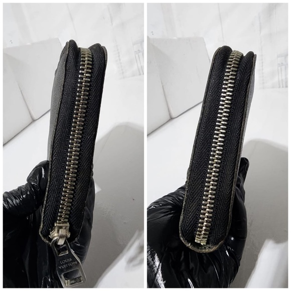 Authentic LOUIS VUITTON Damier Graphite Canvas Zippy Organizer Wallet Black/Grey - Picture 3 of 12